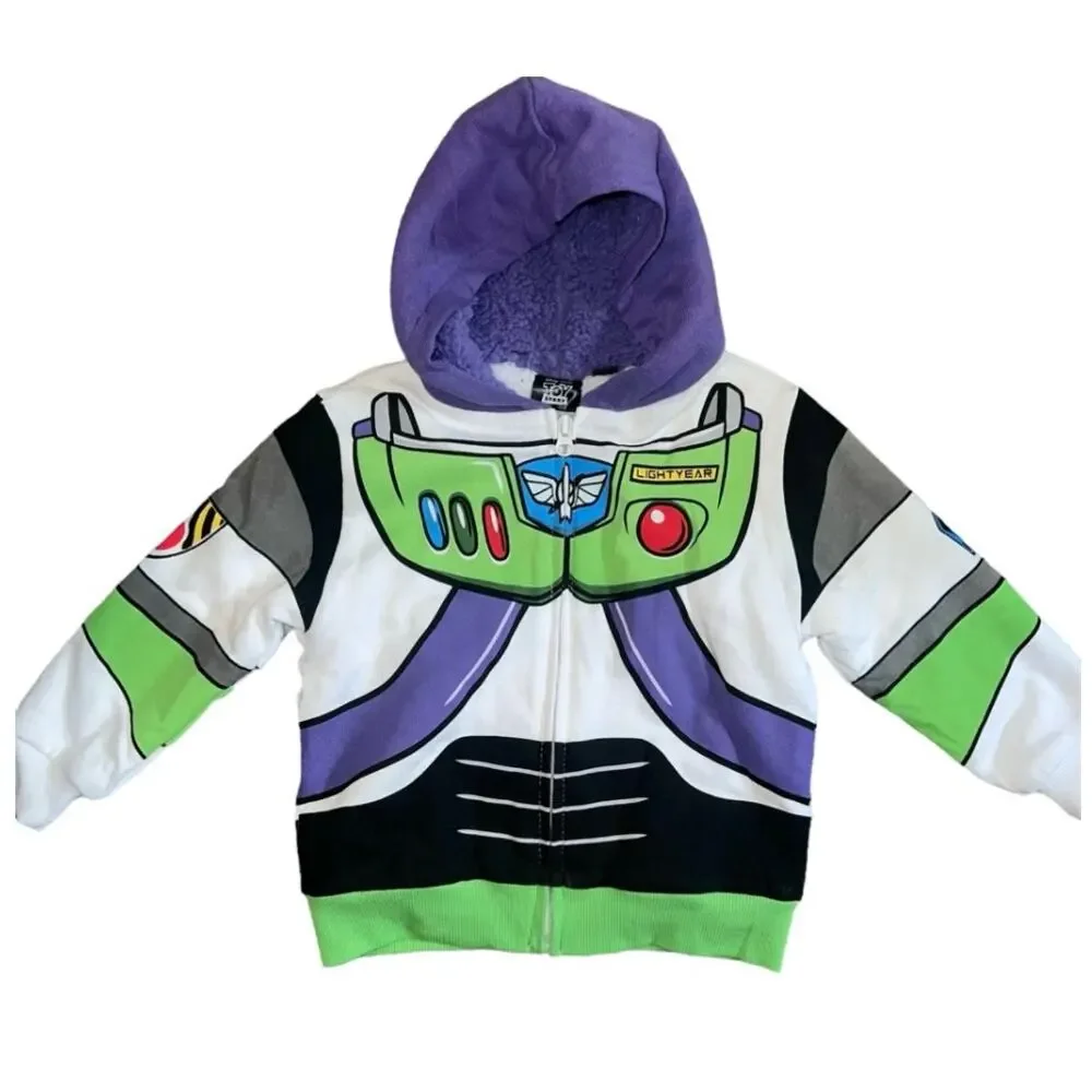 DISNEY TOY STORY BUZZ LIGHTYEAR  HOODED FLEECE ZIP JACKET Costume 12 months New